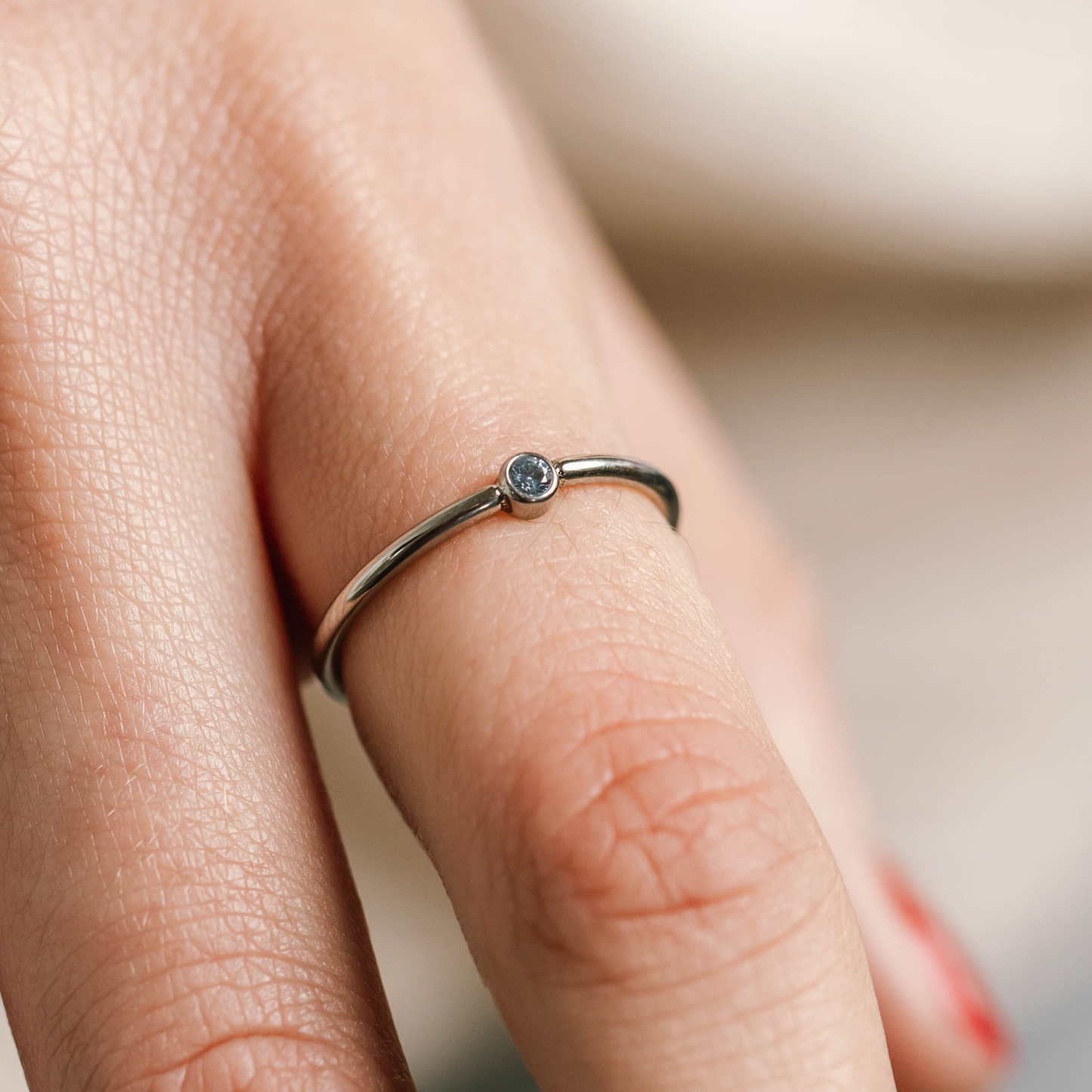 Birthstone Ring Silver