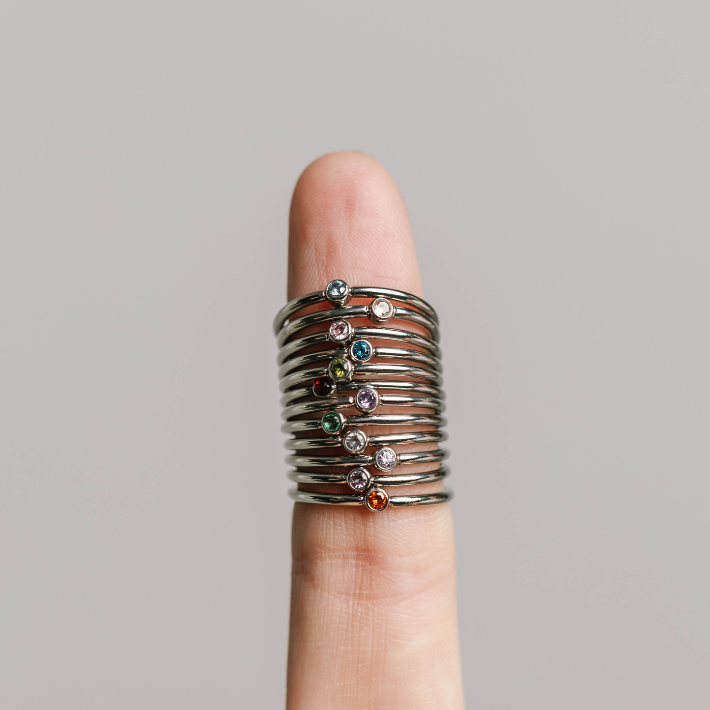Birthstone Ring Silver