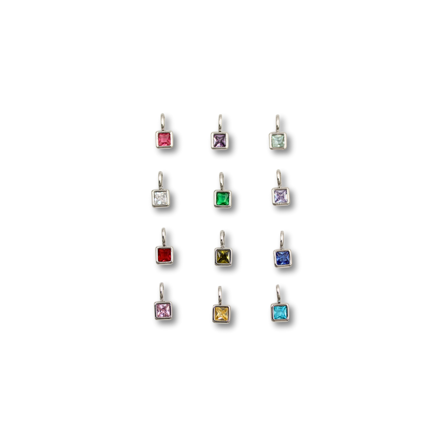 Birthstone Charms Silver