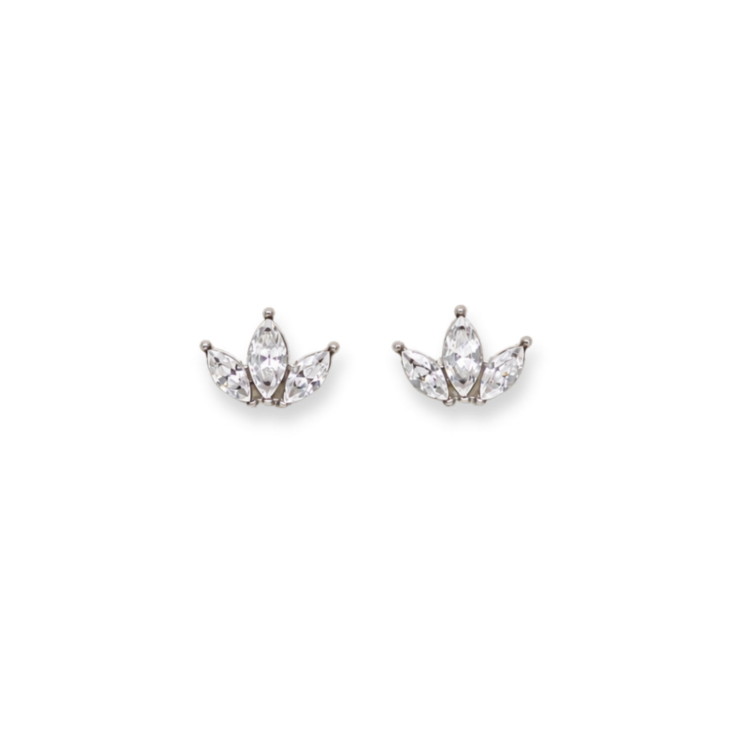 Marquise Studs Silver