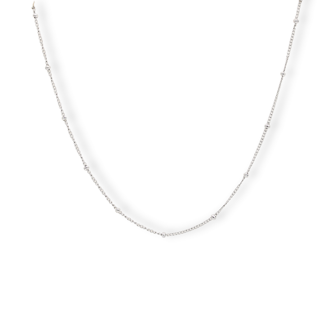 Bead Necklace Silver