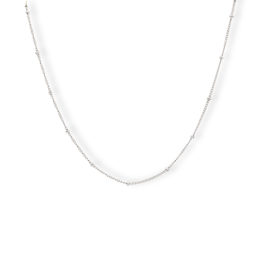 Bead Necklace Silver