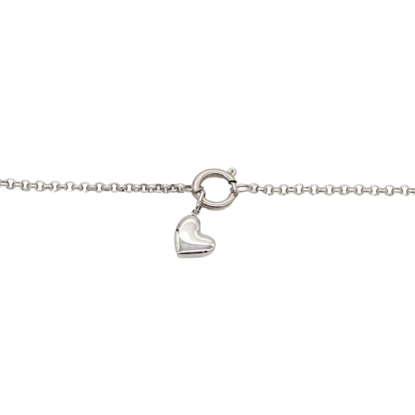 Clasp Charm Necklace Silver