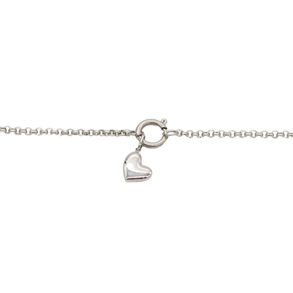 Clasp Charm Necklace Silver