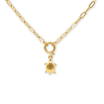 Clasp Charm Necklace Gold