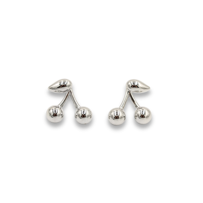 Cherry Studs Silver