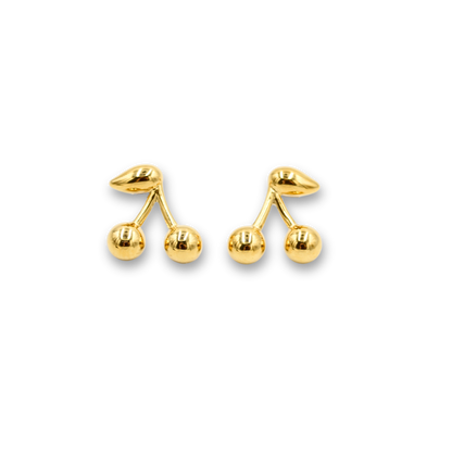 Cherry Studs Gold