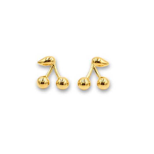 Cherry Studs Gold