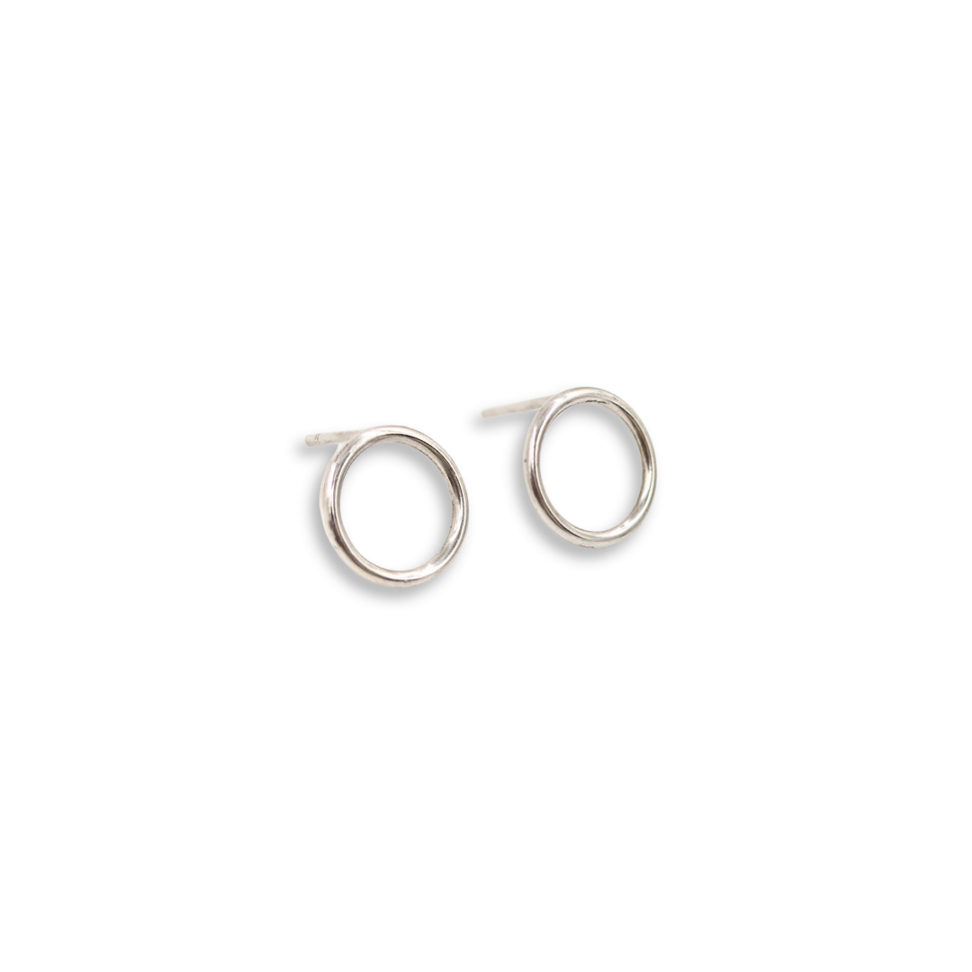 Dainty Donut Studs Waterproof Silver