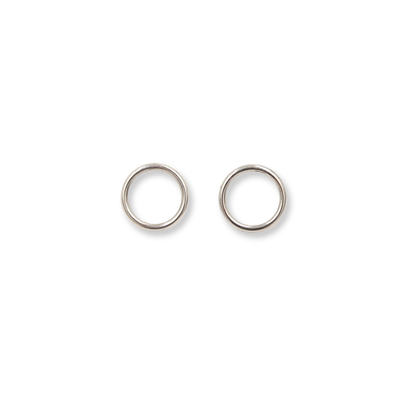 Dainty Donut Studs Waterproof Silver