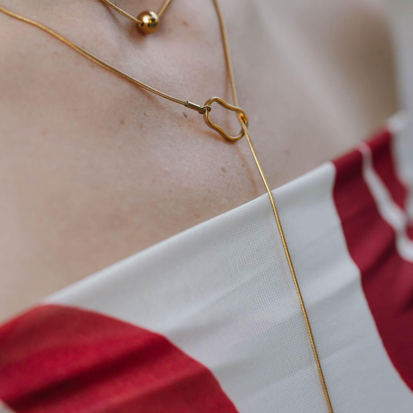 Front Clasp Lariat Necklace