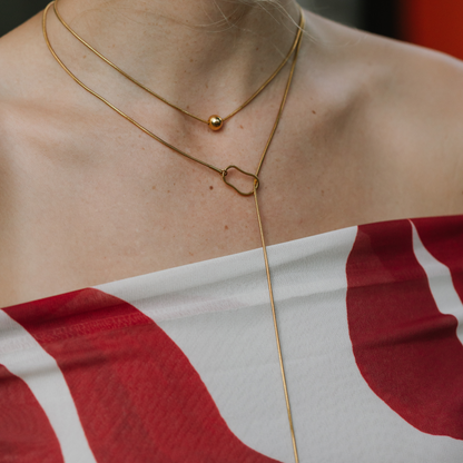 Front Clasp Lariat Necklace