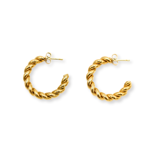 Twist Hoops Gold