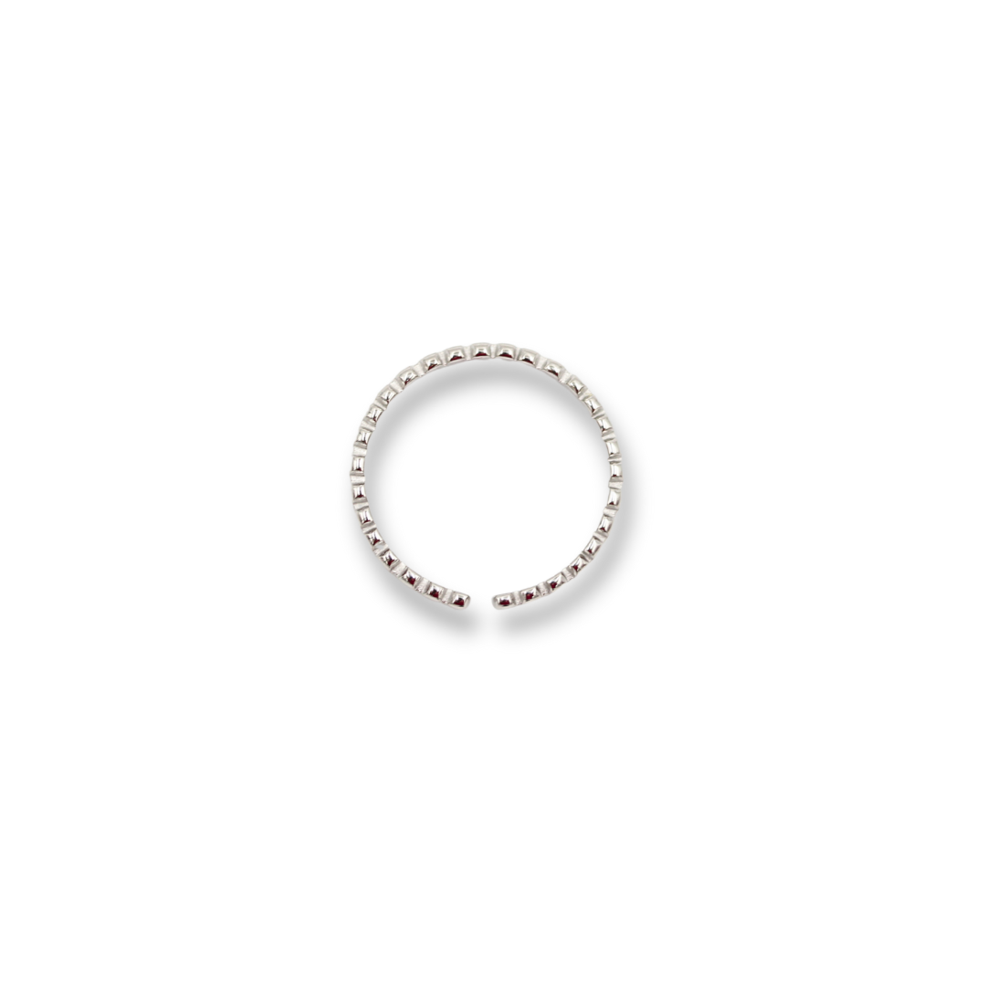 Oval Bubble Ring Silver