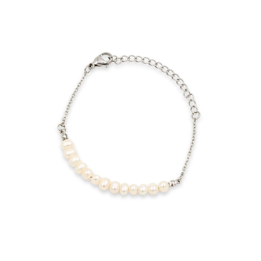 Pearl Bracelet Waterproof Silver