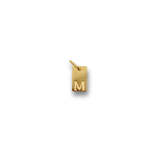 Rectangle Letter Charm