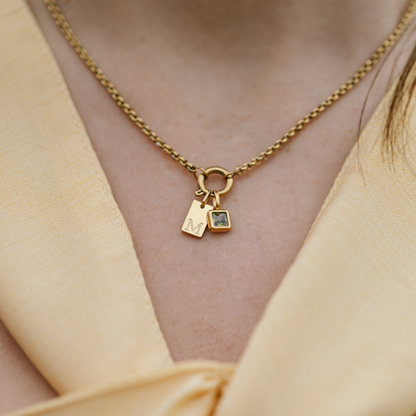 Rectangle Letter Charm