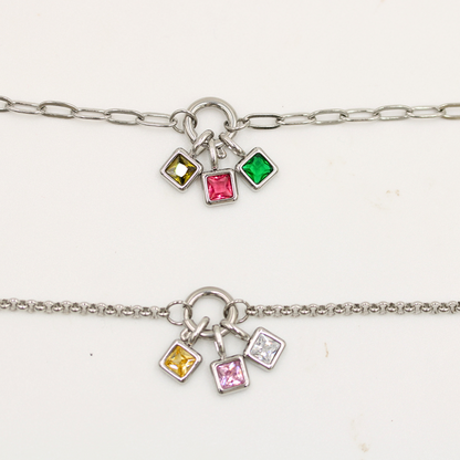 Birthstone Bracelet Silver