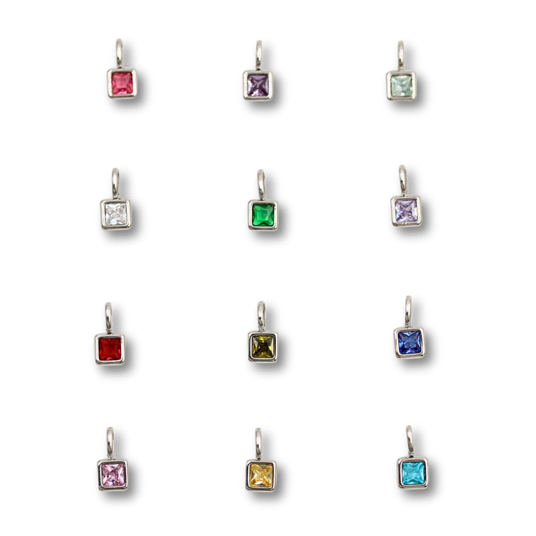 Birthstone Charms Silver
