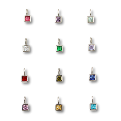 Birthstone Charms Silver
