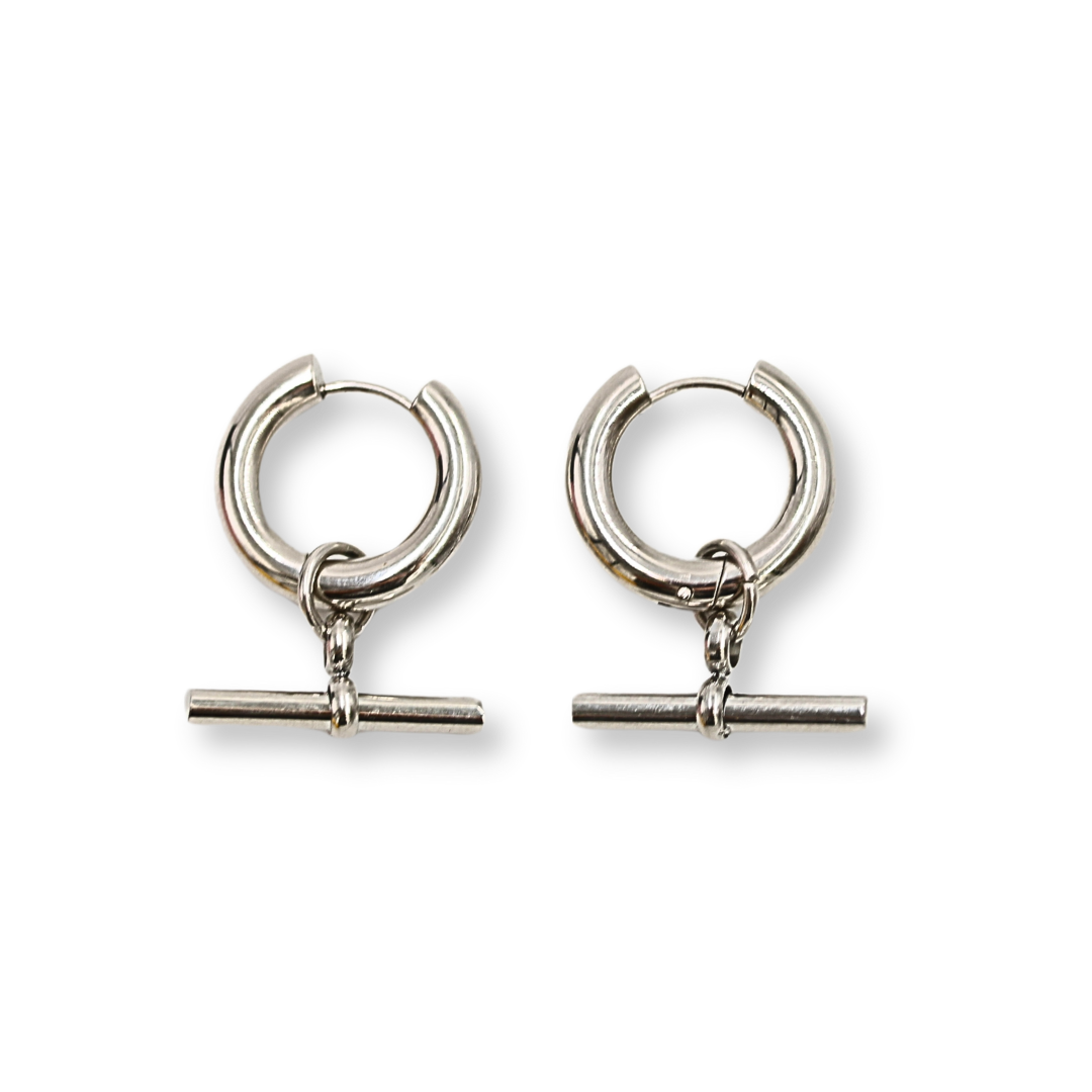 Summer T-bar Earrings Silver