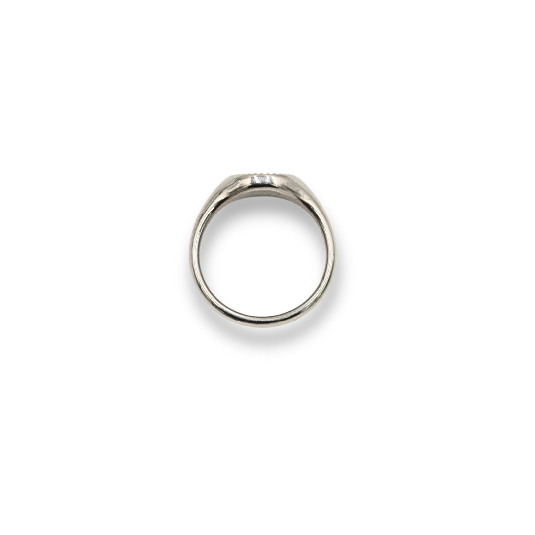 Pre-Order: Textured Signet Ring Silver