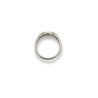 Pre-Order: Textured Signet Ring Silver
