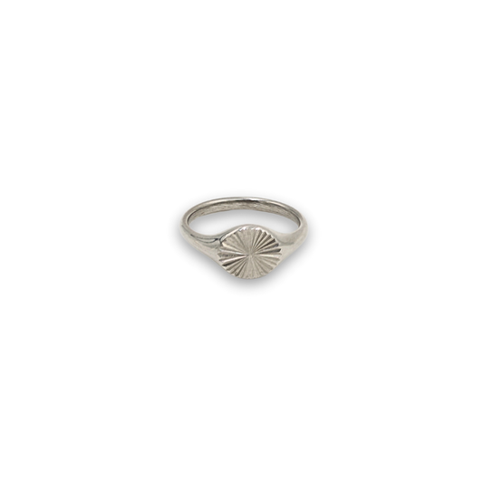 Pre-Order: Textured Signet Ring Silver