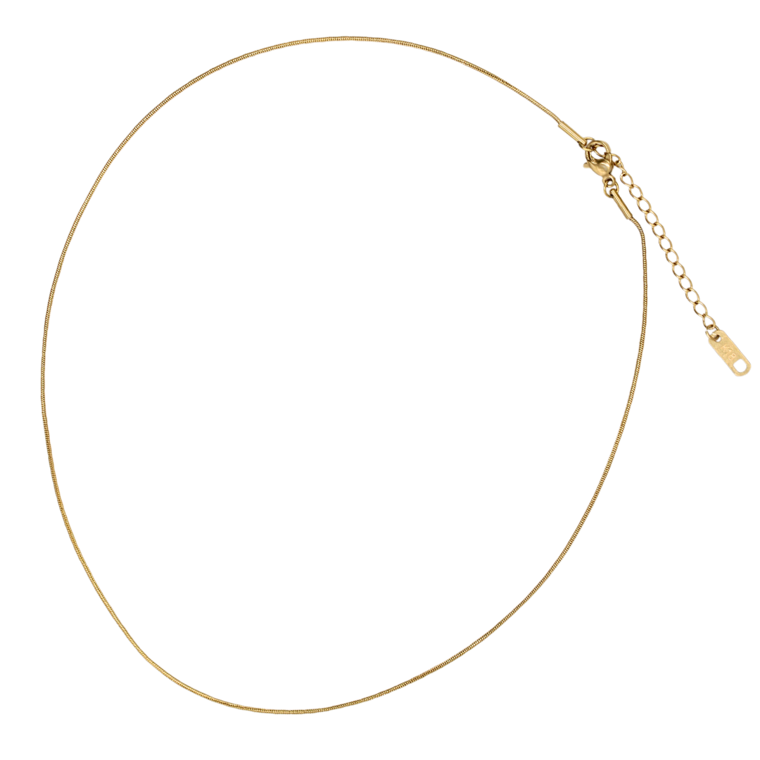 Thin Round Snake Chain Gold