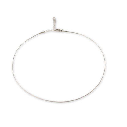 Thin Round Snake Chain Waterproof Silver