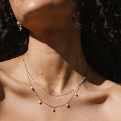 Bead Necklace Silver